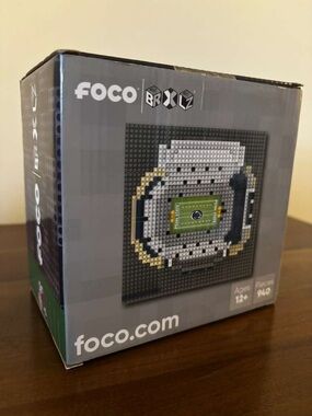 FOCO BRXLZ Penn State Stadium Brick Mosaic Kit - Gray, Black, Gold